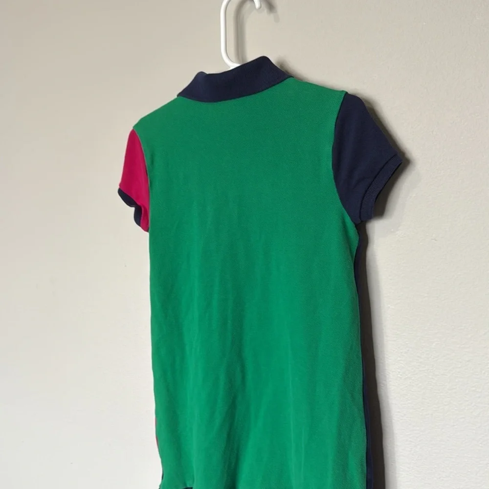 Polo Ralph Lauren Girls Dress Size 6X Colorful Classic Preppy Logo Pony Collar